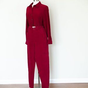 Vintage Talbots Red jacket and pants Set